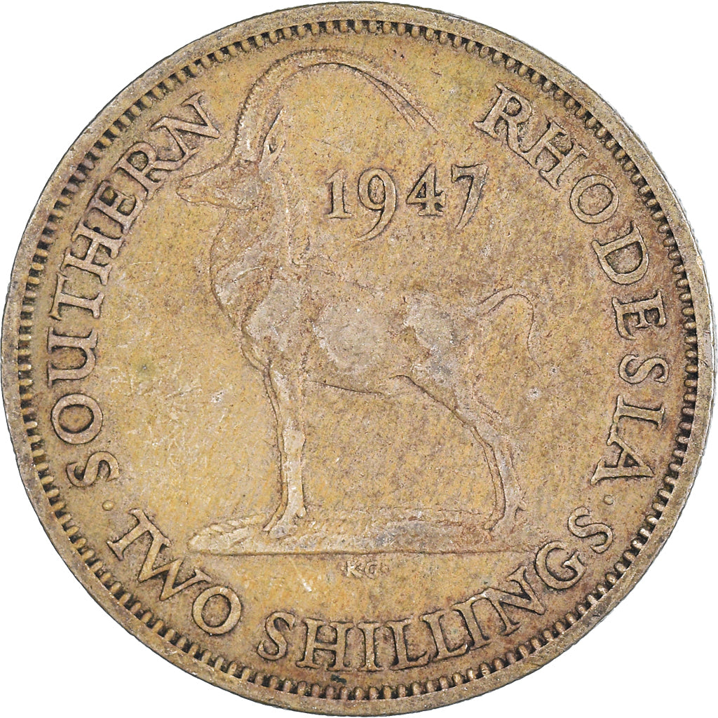 Moneda, Rodesia, 2 Shillings, 1947