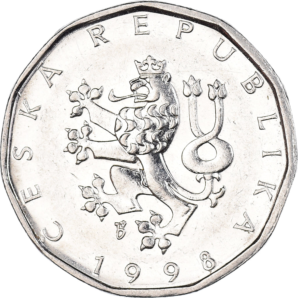 Moneta, Repubblica Ceca, 2 Koruny, 1998