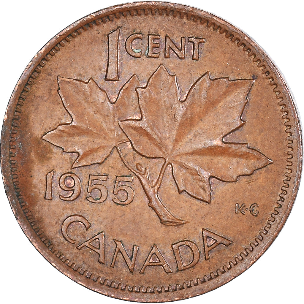Coin, Canada, Cent, 1955