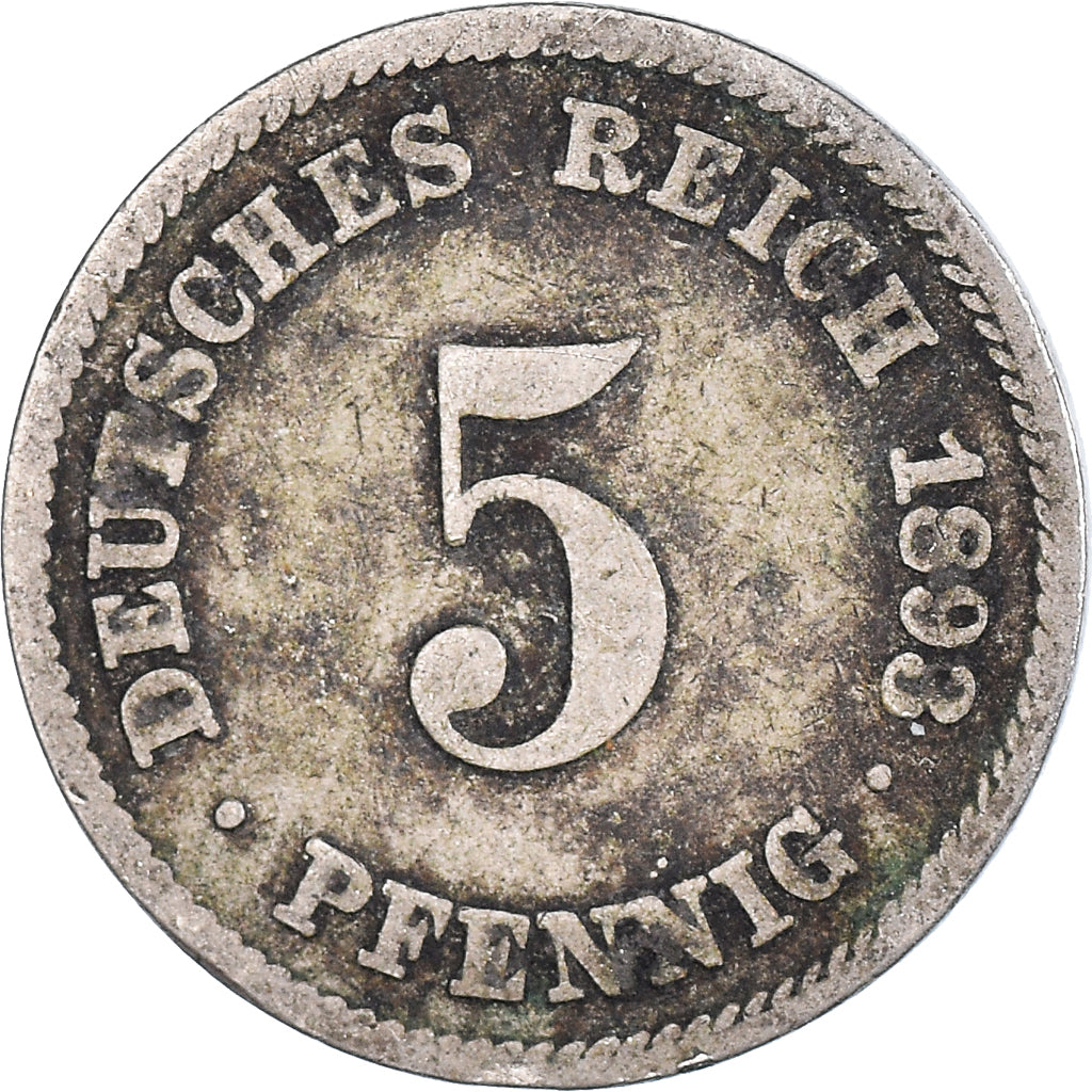 Munten, DUITSLAND - KEIZERRIJK, 5 Pfennig, 1893