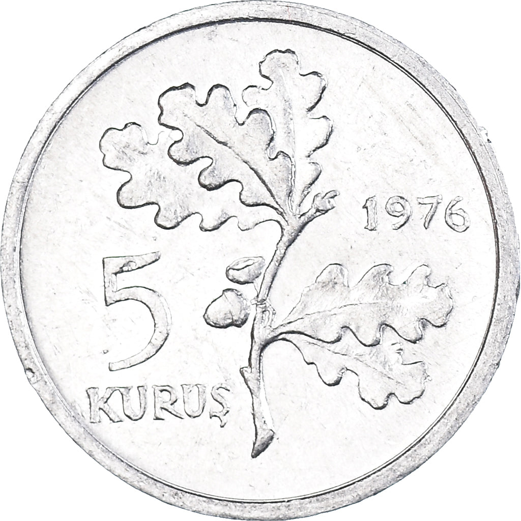Munten, Turkije, 5 Kurus, 1976