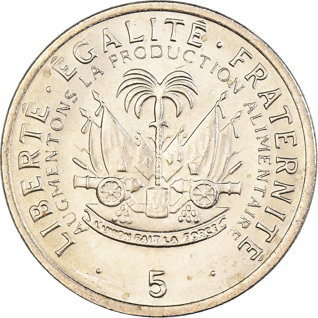 Coin, Haiti, 5 Centimes, 1975