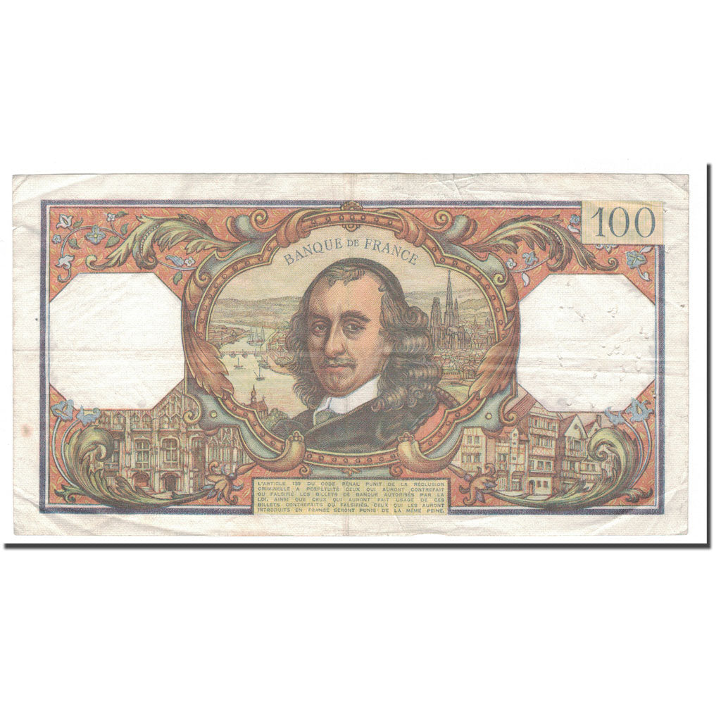 France, 100 Francs, 1968, 1968-09-05, TB+, Fayette:65.23, KM:149c