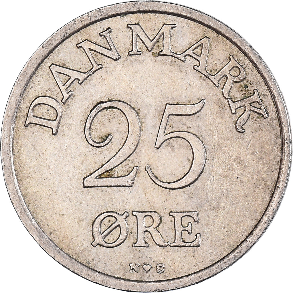 Munten, Denemarken, 25 Öre, 1953