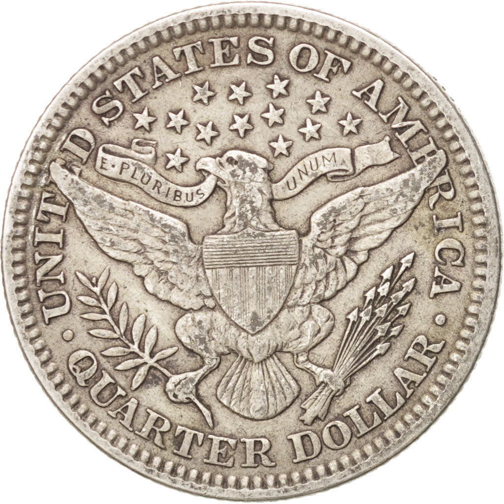 UNITED STATES, Barber Quarter, Quarter, 1912, U.S. Mint, KM #114, EF(40-45),...