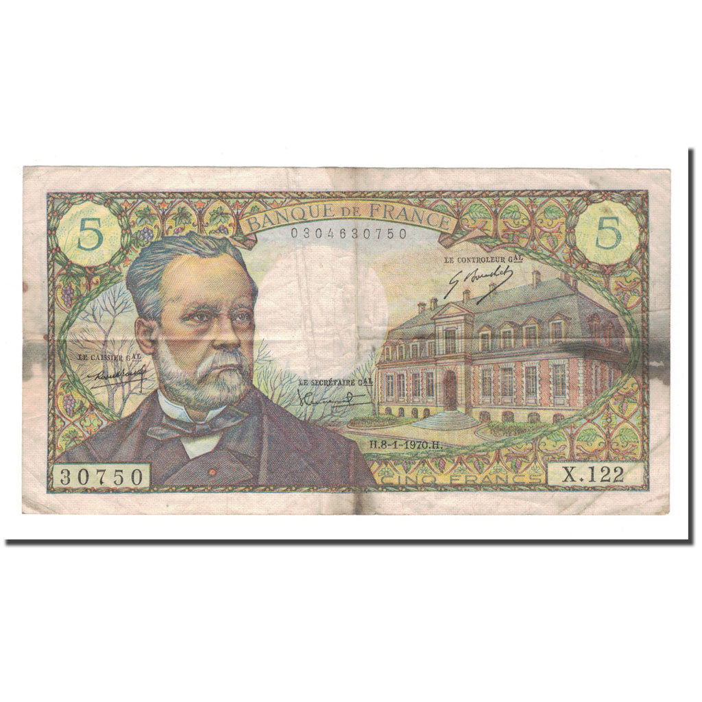 France, 5 Francs, 1970, 1970-01-08, VF(20-25), Fayette:61.12, KM:146b