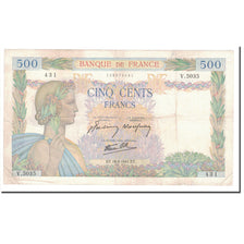 França, 500 Francs, 1942, 1942-03-19, VF(30-35), Fayette:32.31, KM:95b
