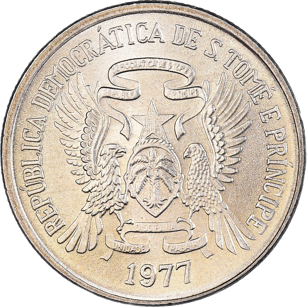 Coin, São Tomé and Príncipe, 5 Dobras, 1977