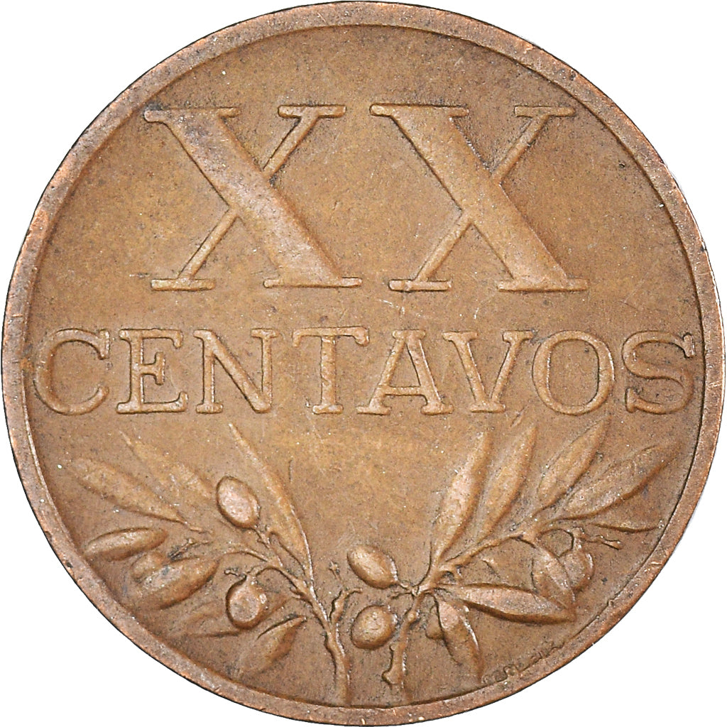 Moneta, Portugal, 20 Centavos, 1955