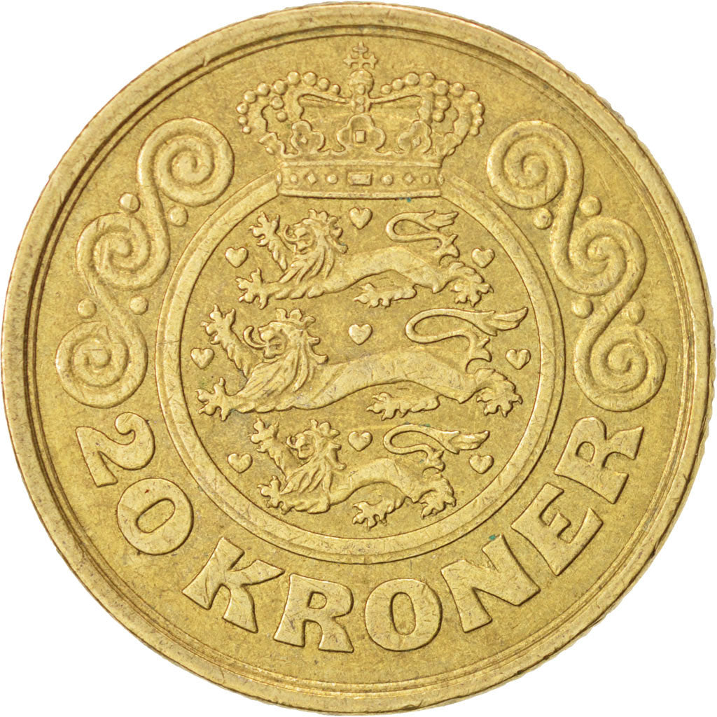 Danemark, Margaret II, 20 Kroner 1990, KM 871