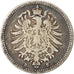 GERMANY - EMPIRE, 20 Pfennig, 1876, Hannover, KM #5, VF(20-25), Silver, 1.07