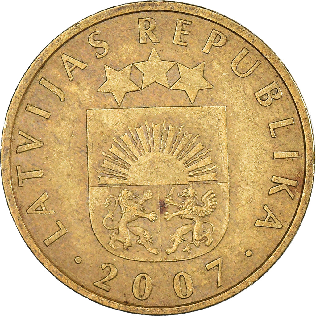 Monnaie, Lettonie, 20 Santimu, 2007