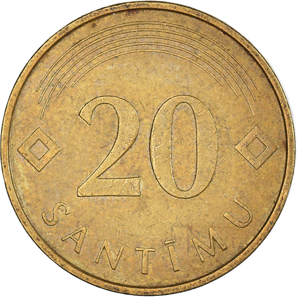 Monnaie, Lettonie, 20 Santimu, 2007