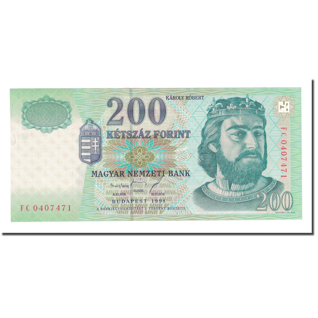 Banknote, Hungary, 200 Forint, 1998, KM:178a, UNC(63)