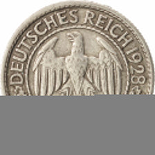 GERMANY, WEIMAR REPUBLIC, 50 Reichspfennig, 1928, Stuttgart, KM #49, EF(40-45),.