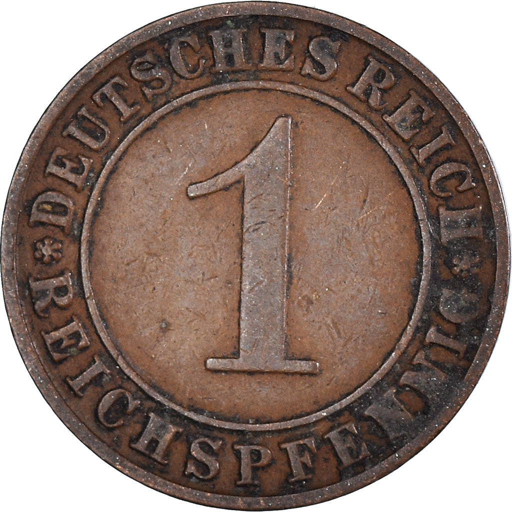 Moneda, ALEMANIA - REPÚBLICA DE WEIMAR, Reichspfennig, 1927