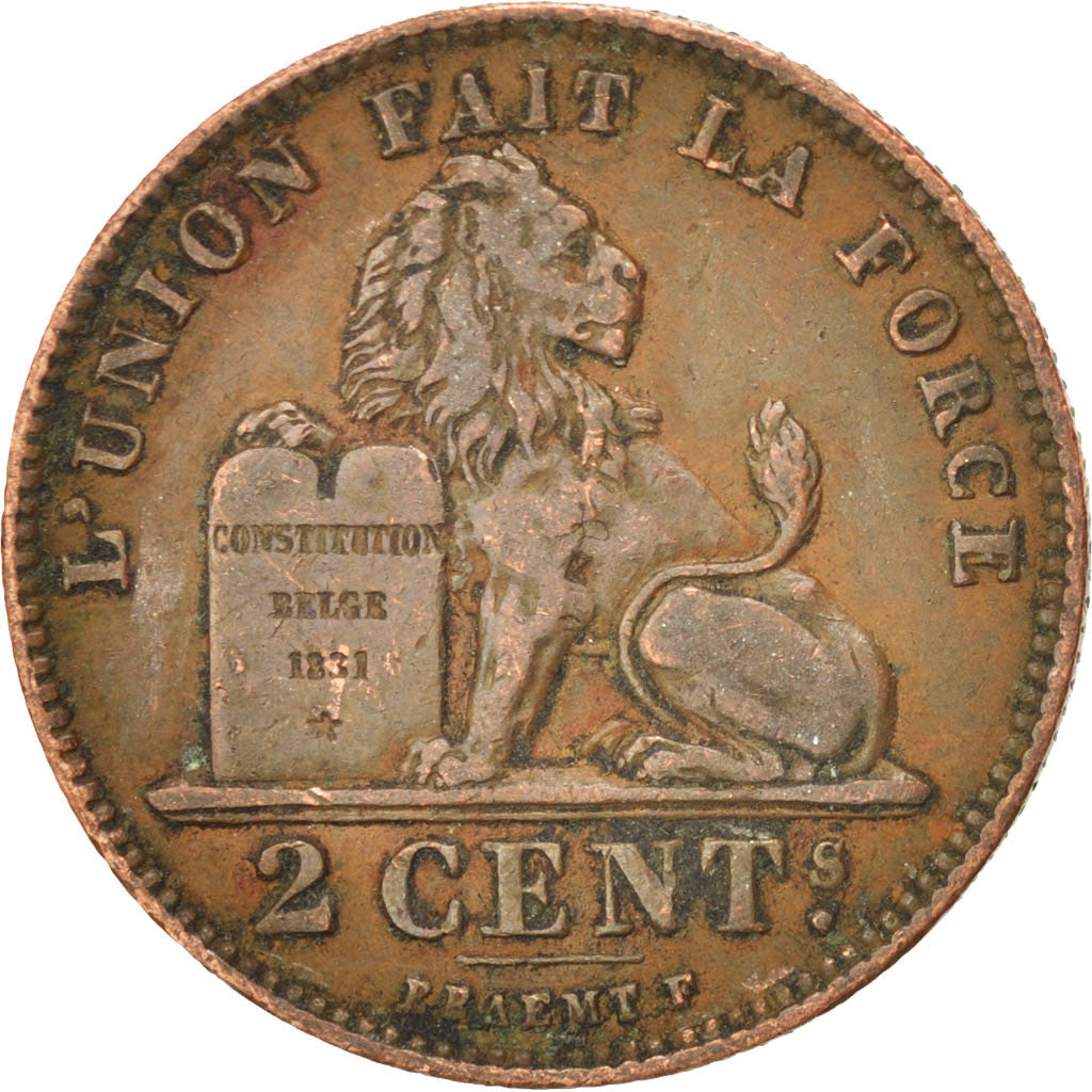 Belgio, Albert I, 2 Centimes, 1912, BB, Rame, KM:64