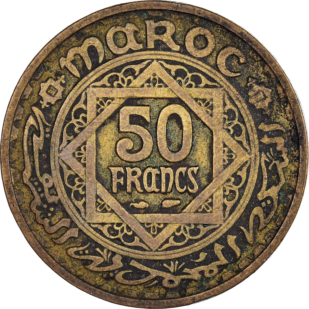Monnaie, Maroc, 50 Francs, 1952
