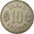 Moneda, Islandia, 10 Aurar, 1971, MBC, Bronce, KM:25