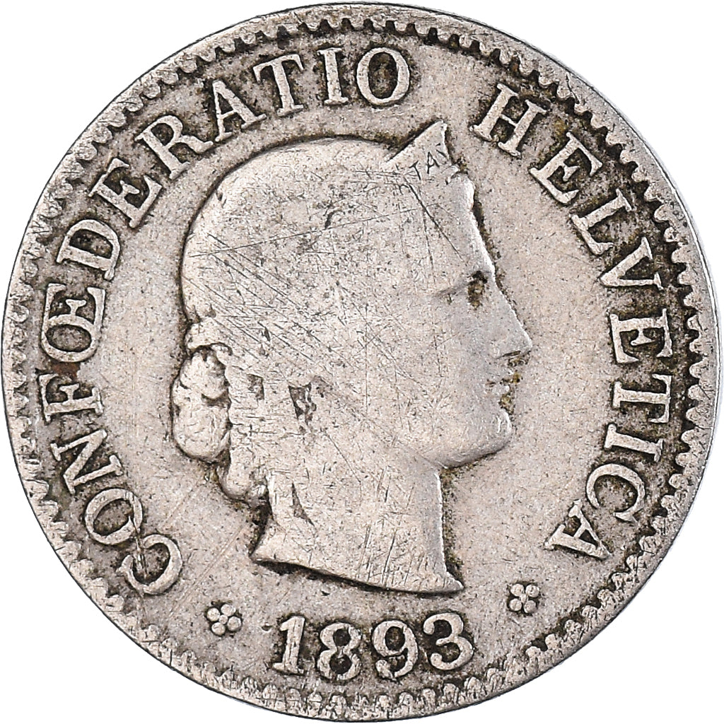 Moneta, Szwajcaria, 5 Rappen, 1893