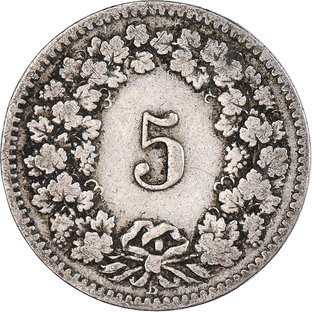 Moneta, Szwajcaria, 5 Rappen, 1893