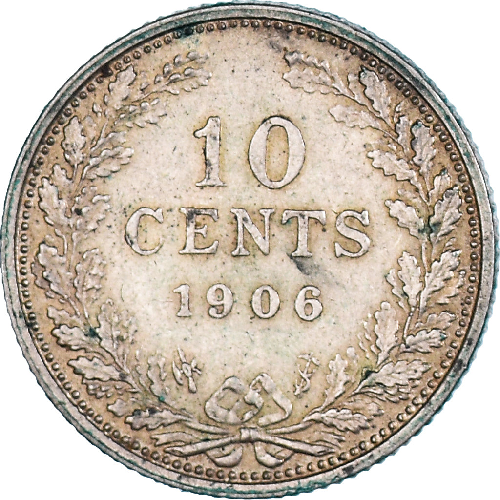 Münze, Niederlande, 10 Cents, 1906, SS, Silber