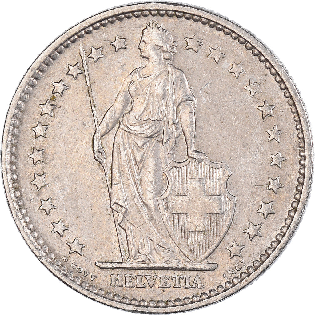 Moneda, Suiza, 2 Francs, 1972