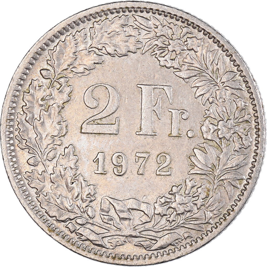 Moneda, Suiza, 2 Francs, 1972