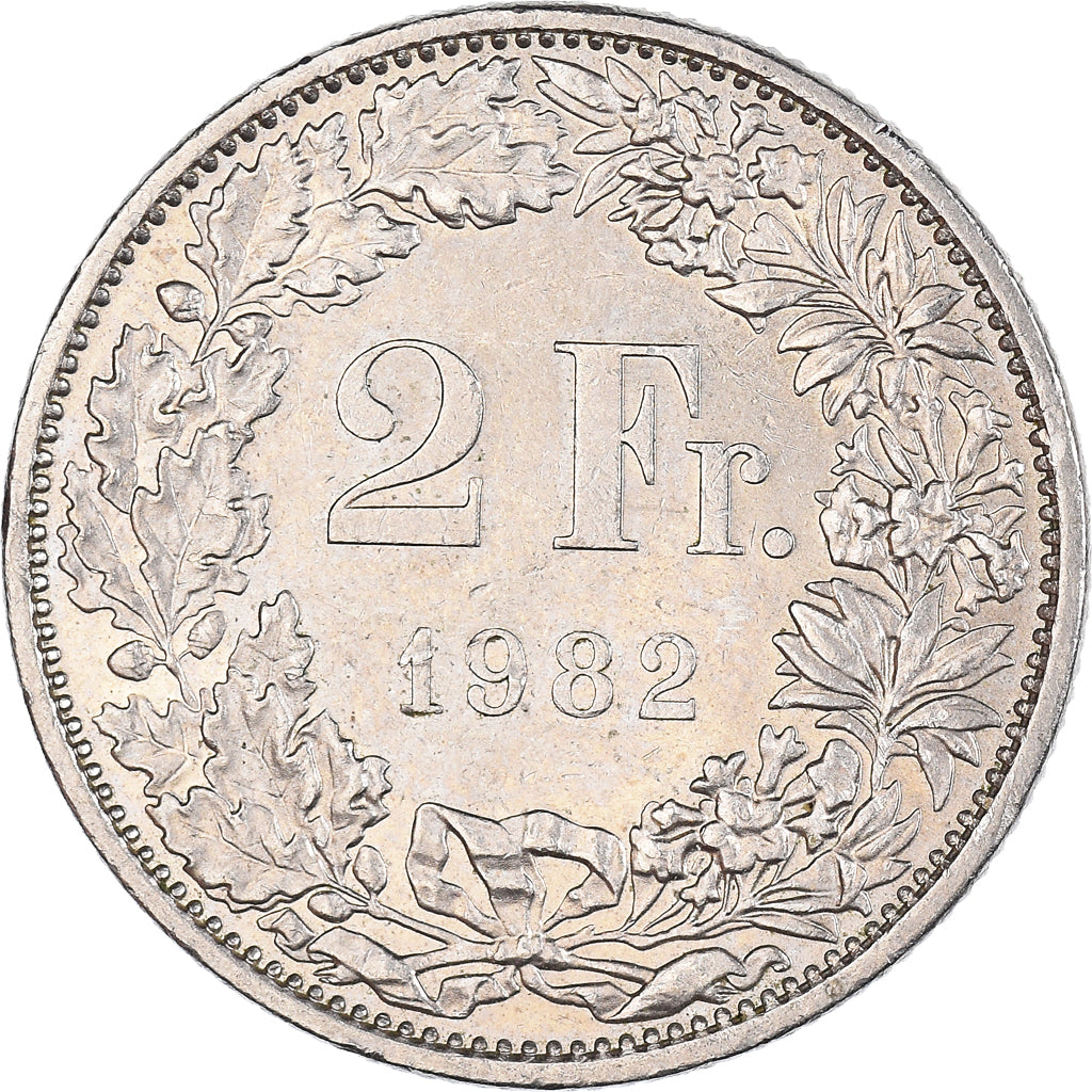 Münze, Schweiz, 2 Francs, 1982