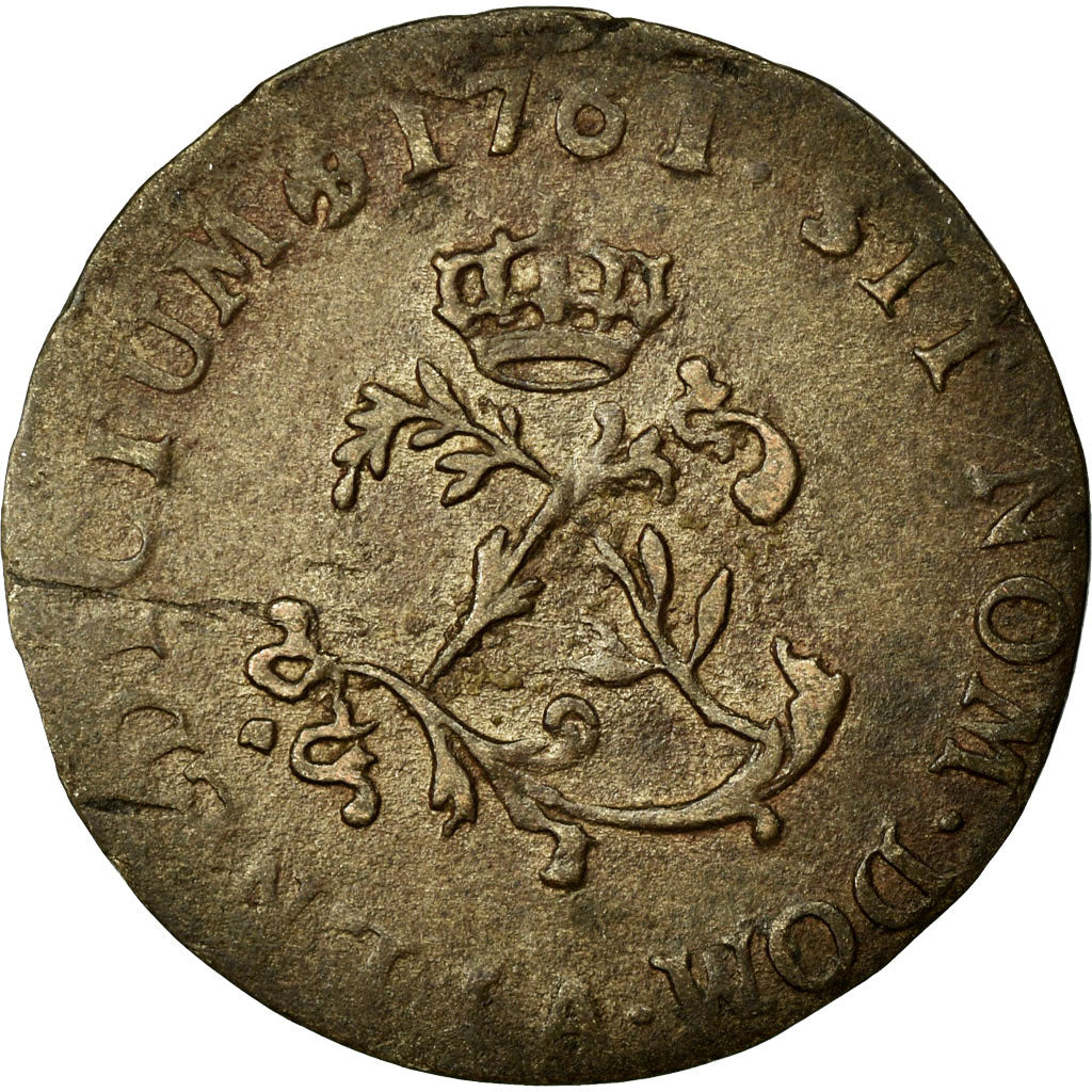 Coin, France, Louis XV, Double sol (2 sous) en billon, 2 Sols, 1761, Paris