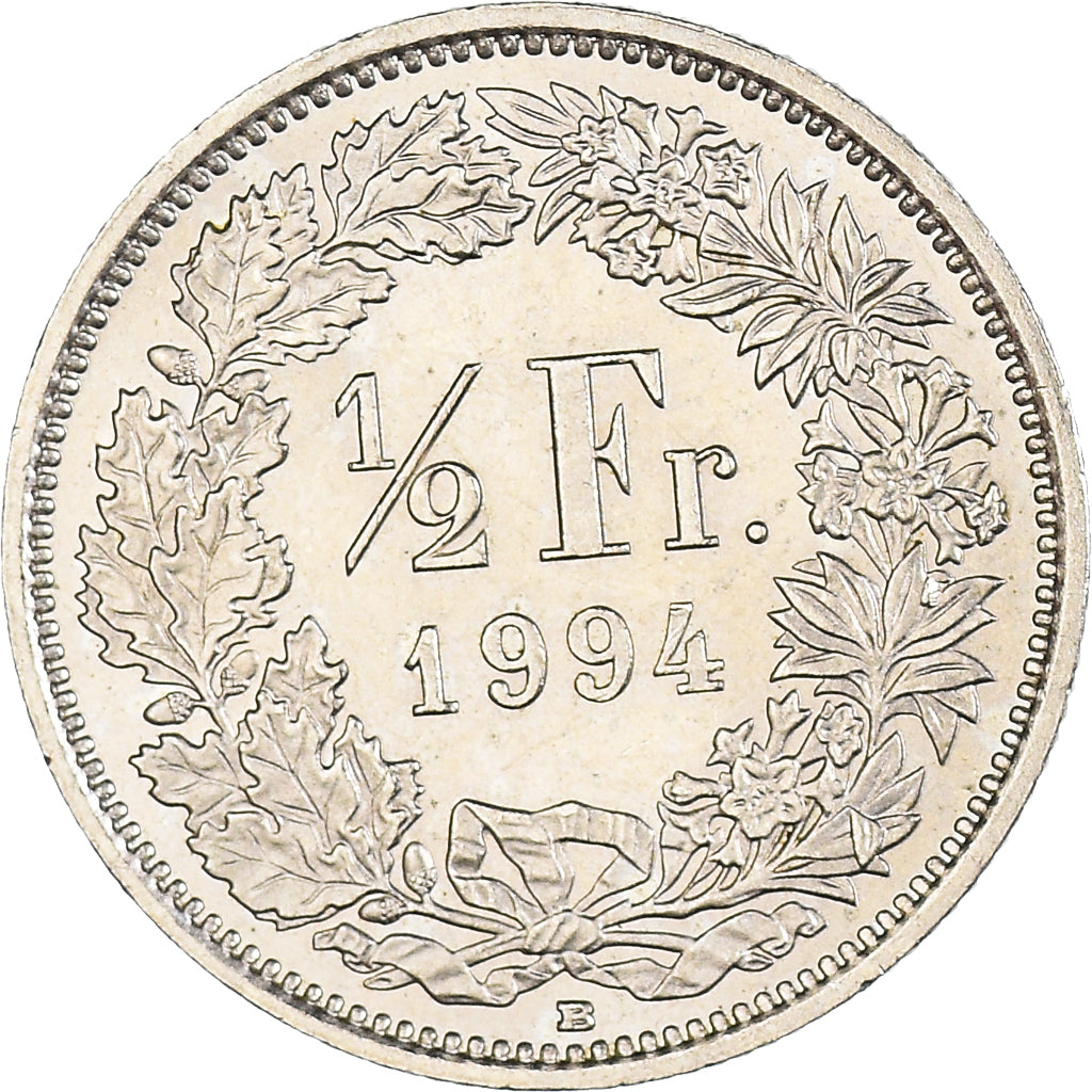 Moneda, Suiza, 1/2 Franc, 1994