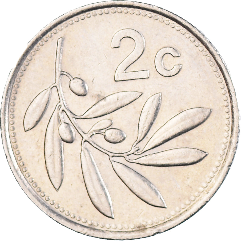 Coin, Malta, 2 Cents, 1993