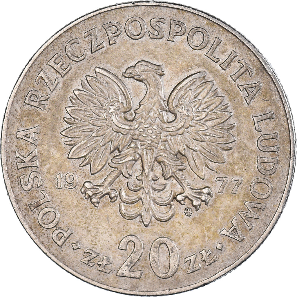 Coin, Poland, 20 Zlotych, 1977