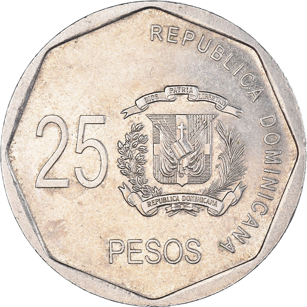 Monnaie, République Dominicaine, 25 Pesos, 2005