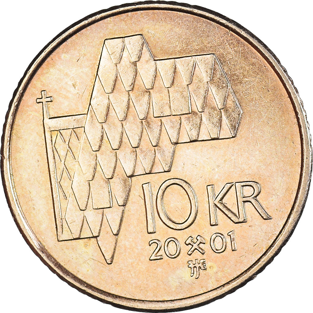 Coin, Norway, 10 Kroner, 2001