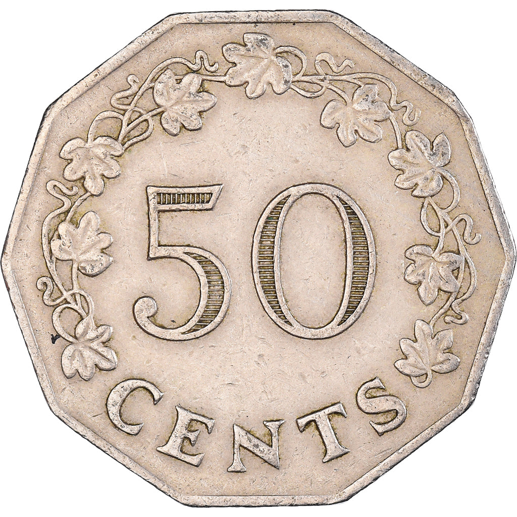Moeda, Malta, 50 Cents, 1972