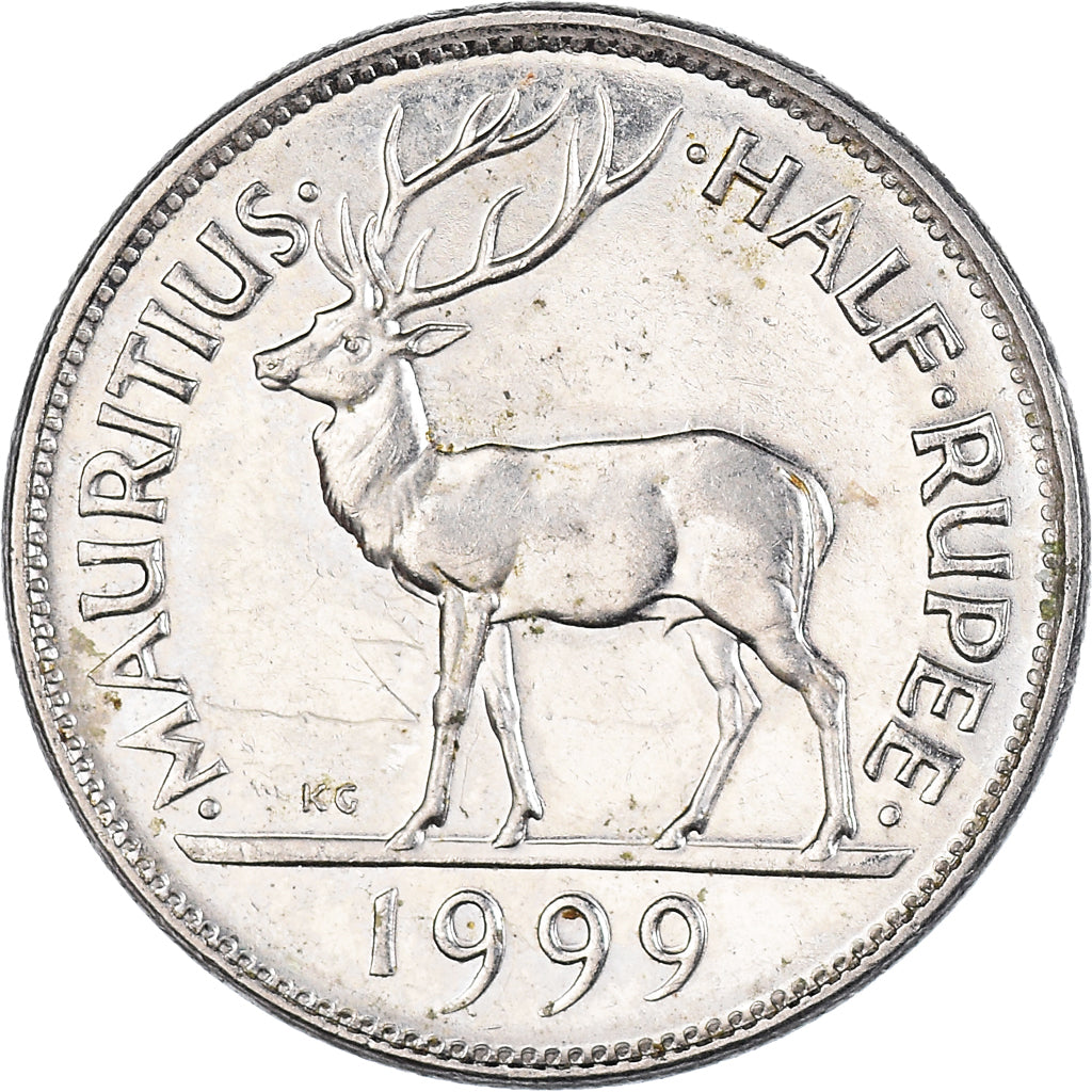 Coin, Mauritius, 1/2 Rupee, 1999