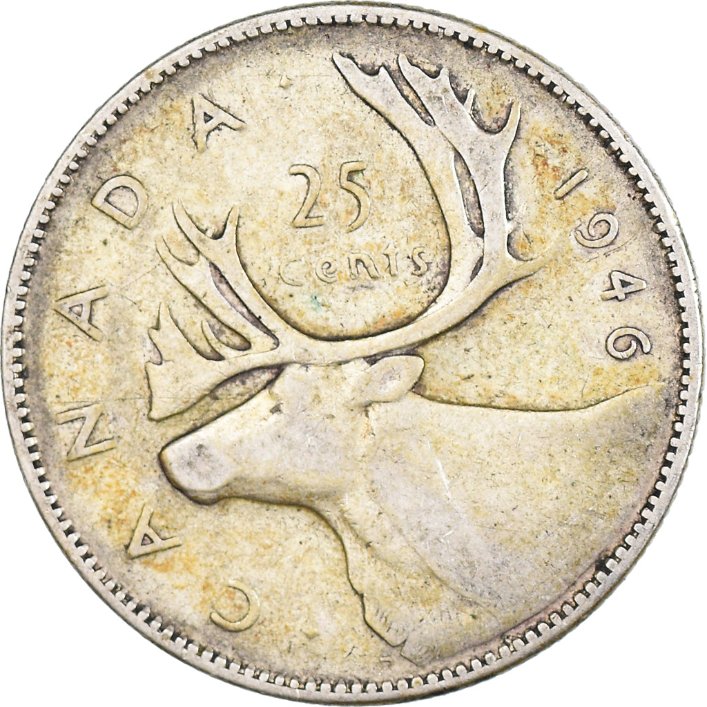 Moneda, Canadá, 25 Cents, 1946