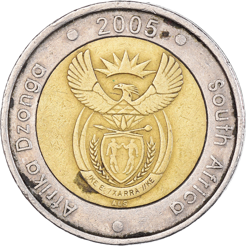 Monnaie, Afrique du Sud, 5 Rand, 2005