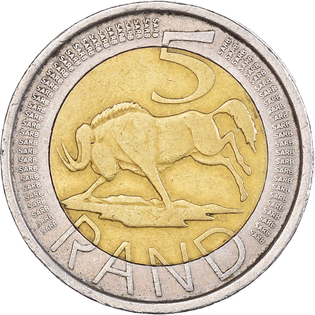 Monnaie, Afrique du Sud, 5 Rand, 2005