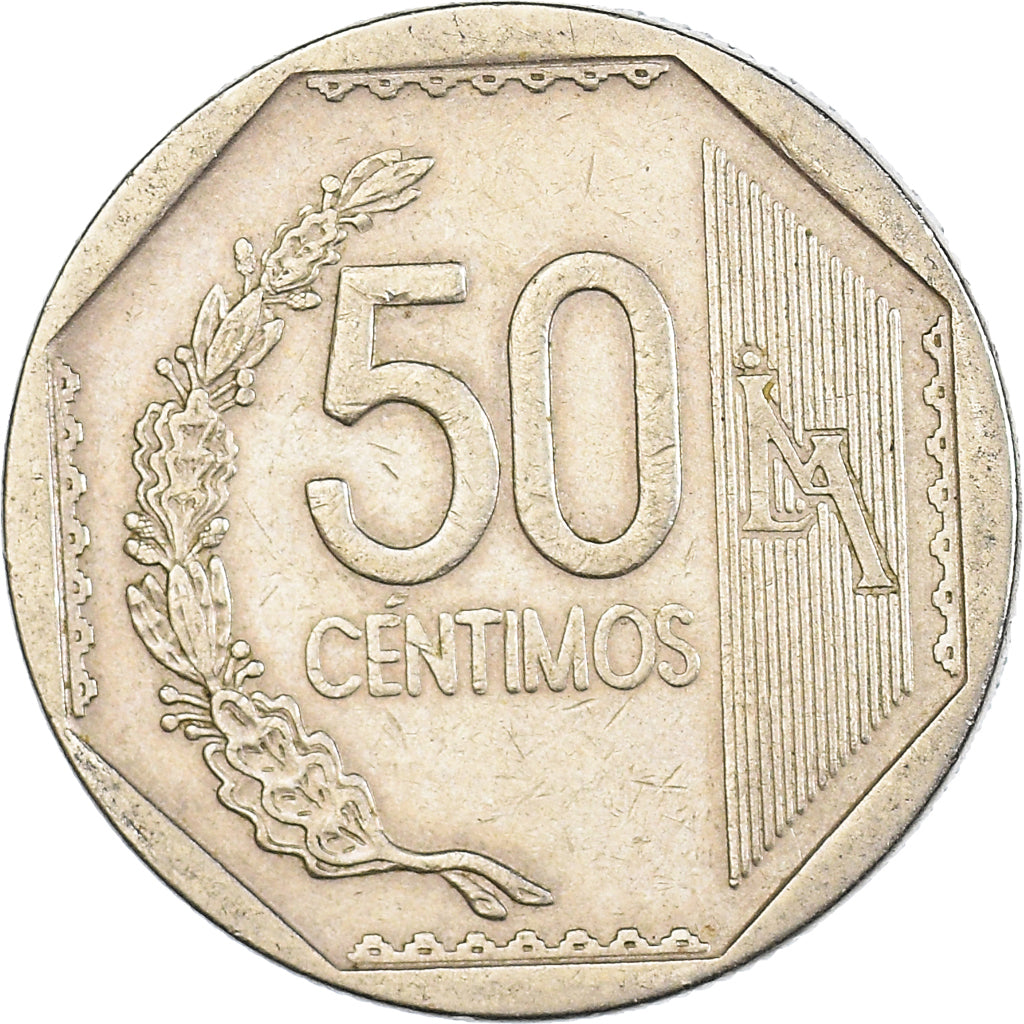 Münze, Peru, 50 Centimos, 2001