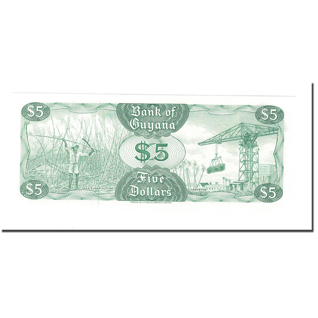 Geldschein, Guyana, 5 Dollars, KM:22f, UNZ