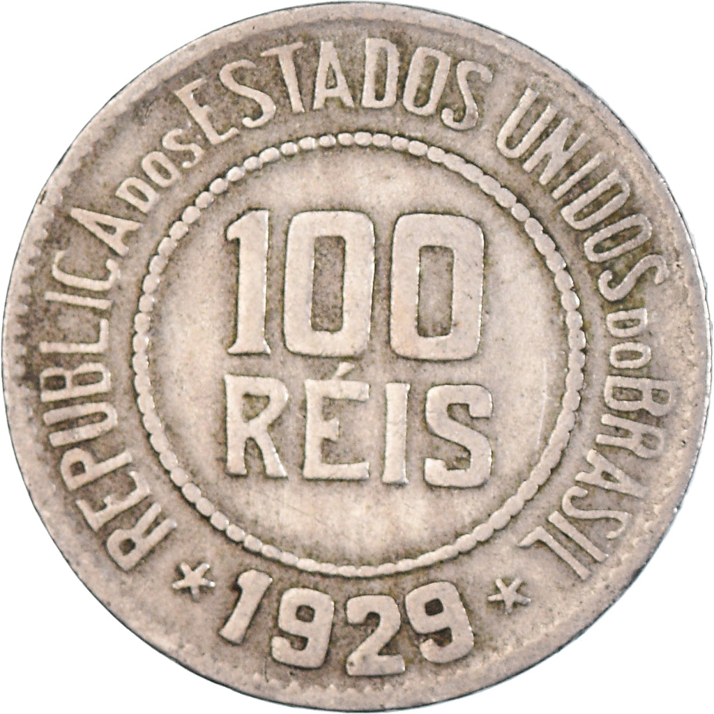 Moneta, Brasile, 100 Reis, 1929