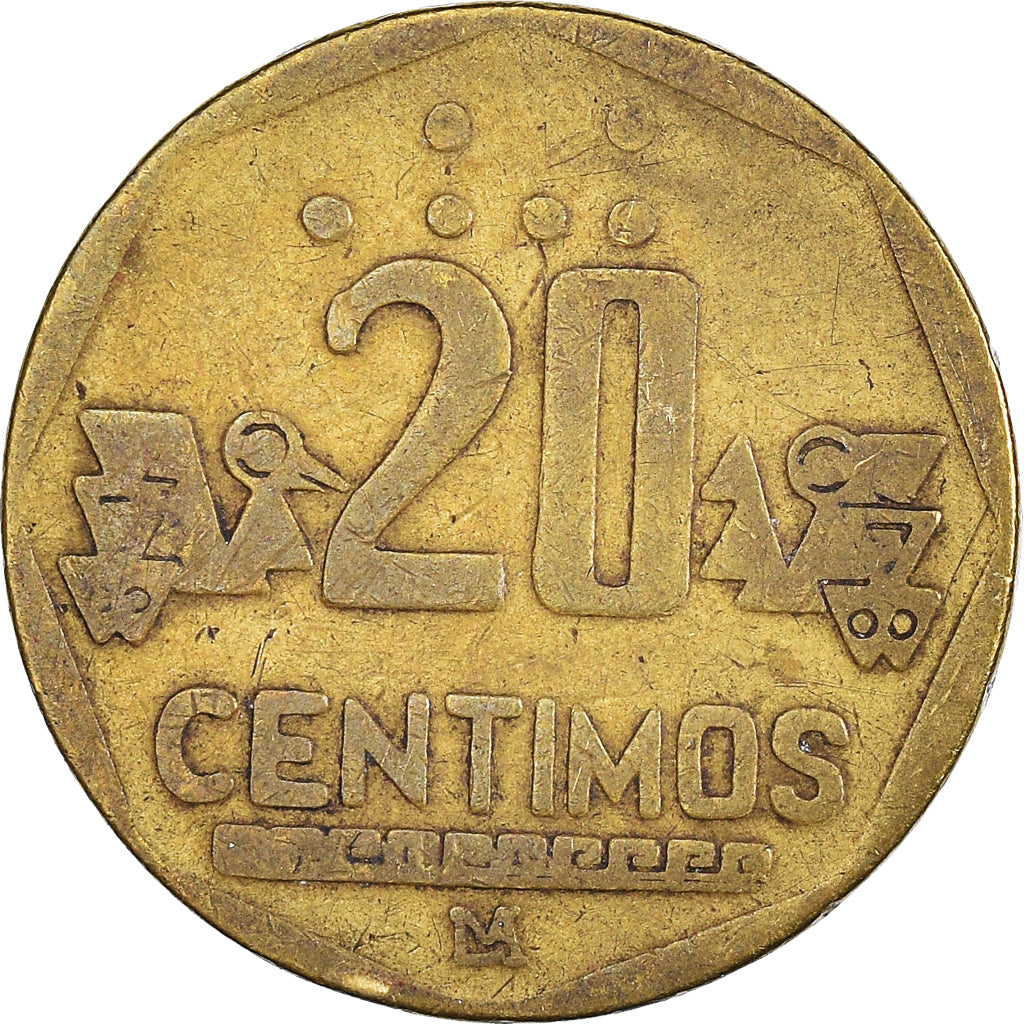 Moneda, Perú, 20 Centimos, 1994