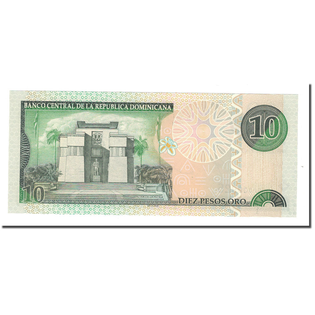 Banknote, Dominican Republic, 10 Pesos Oro, 2002, KM:168b, UNC(65-70)