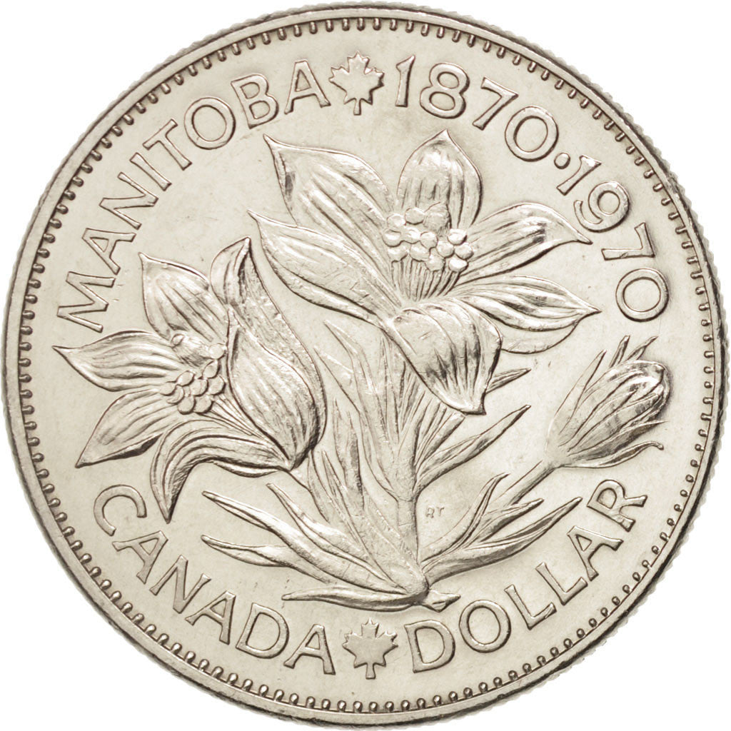 CANADA, Dollar, 1970, Royal Canadian Mint, KM #78, MS(60-62), Nickel, 32, 15.64