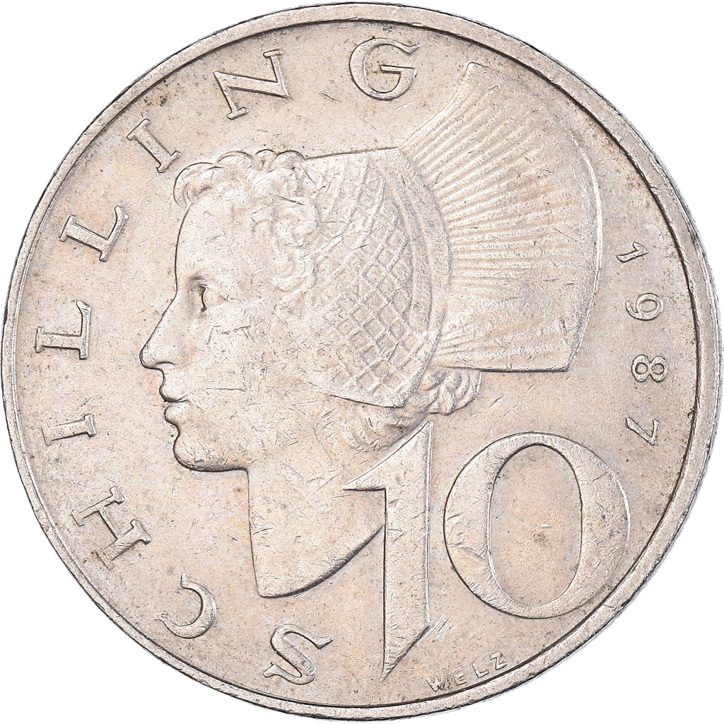 Coin, Austria, 10 Schilling, 1987
