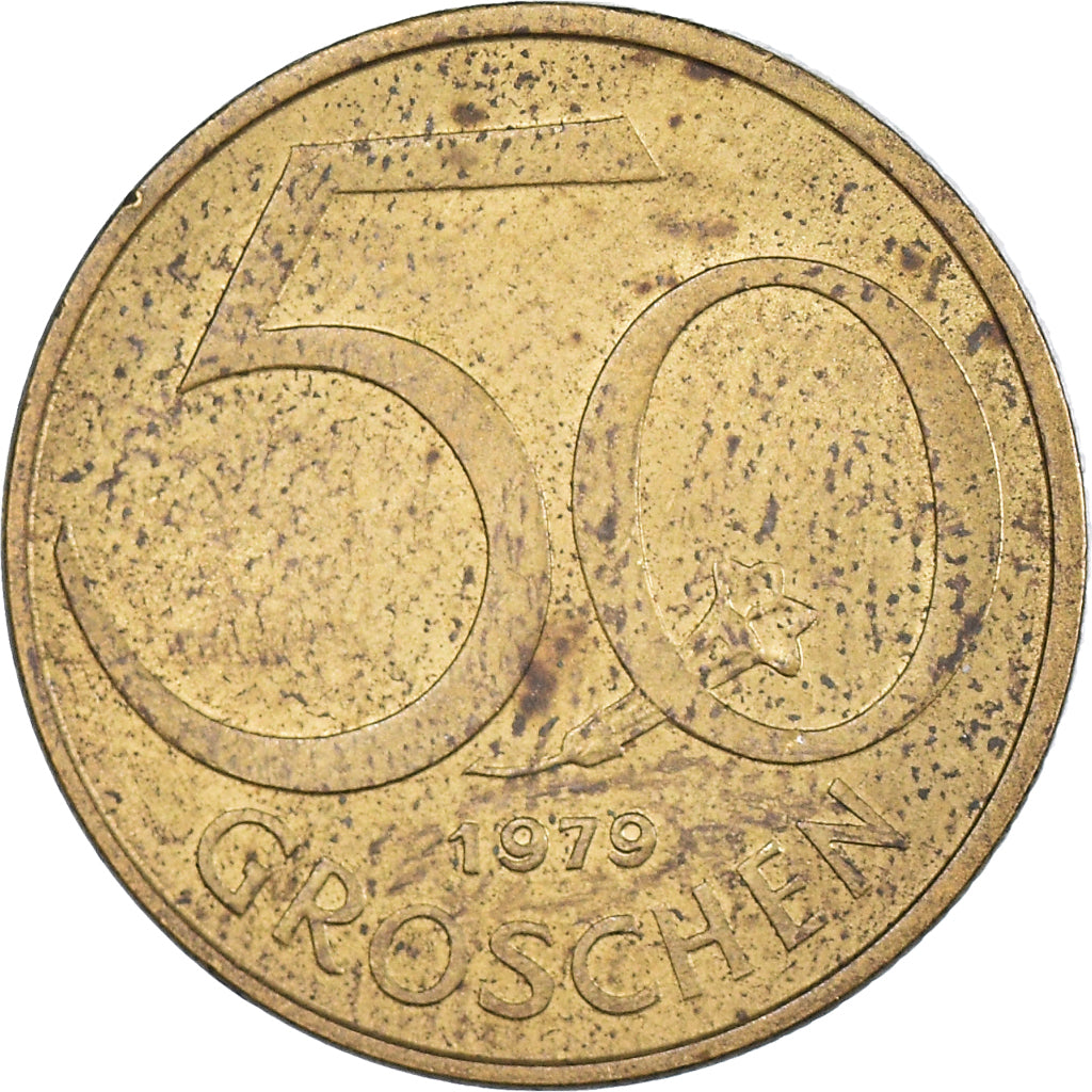 Moeda, Áustria, 50 Groschen, 1979