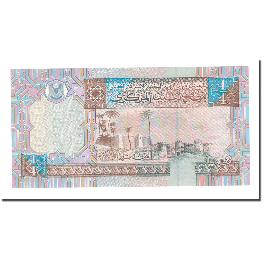 Banknote, Libya, 1/4 Dinar, KM:62, UNC(65-70)