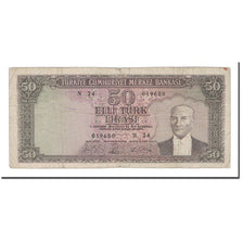 Banknote, Turkey, 50 Lira, 1930, 1930-06-11, KM:162a, VF(20-25)